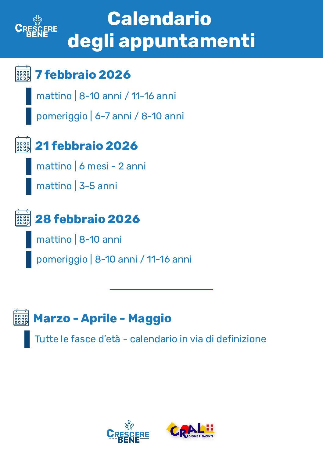 Calendario CB – Cral Regione Piemonte