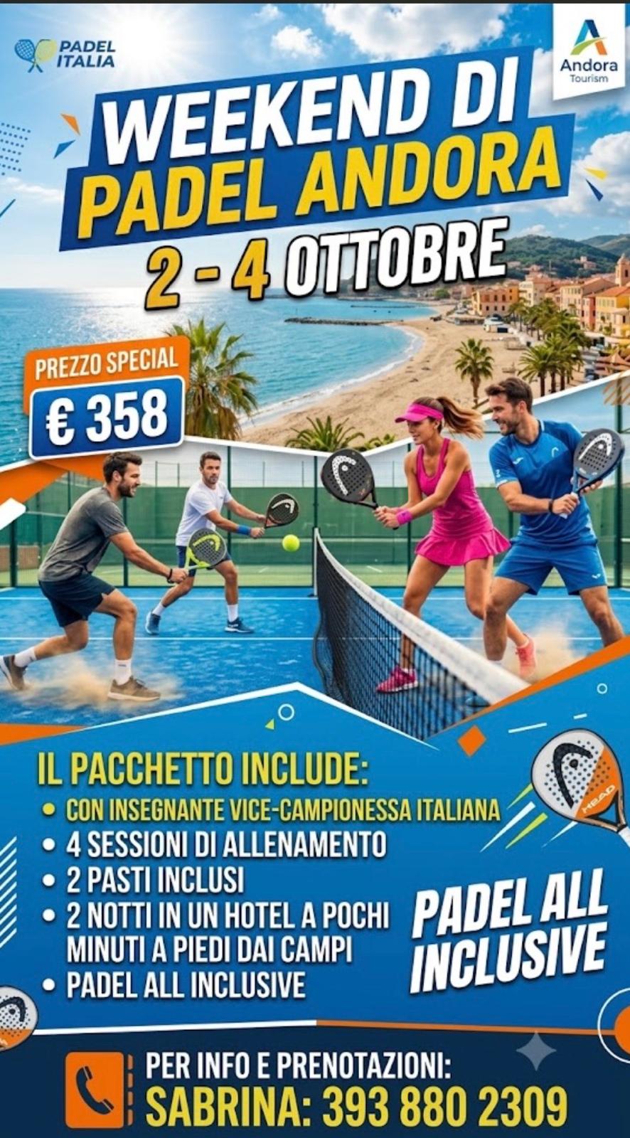 Weekend di padel ad Andora